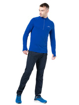 Ronhill Men's Core Trackster Session Pant in Black/Bright White - worn, front