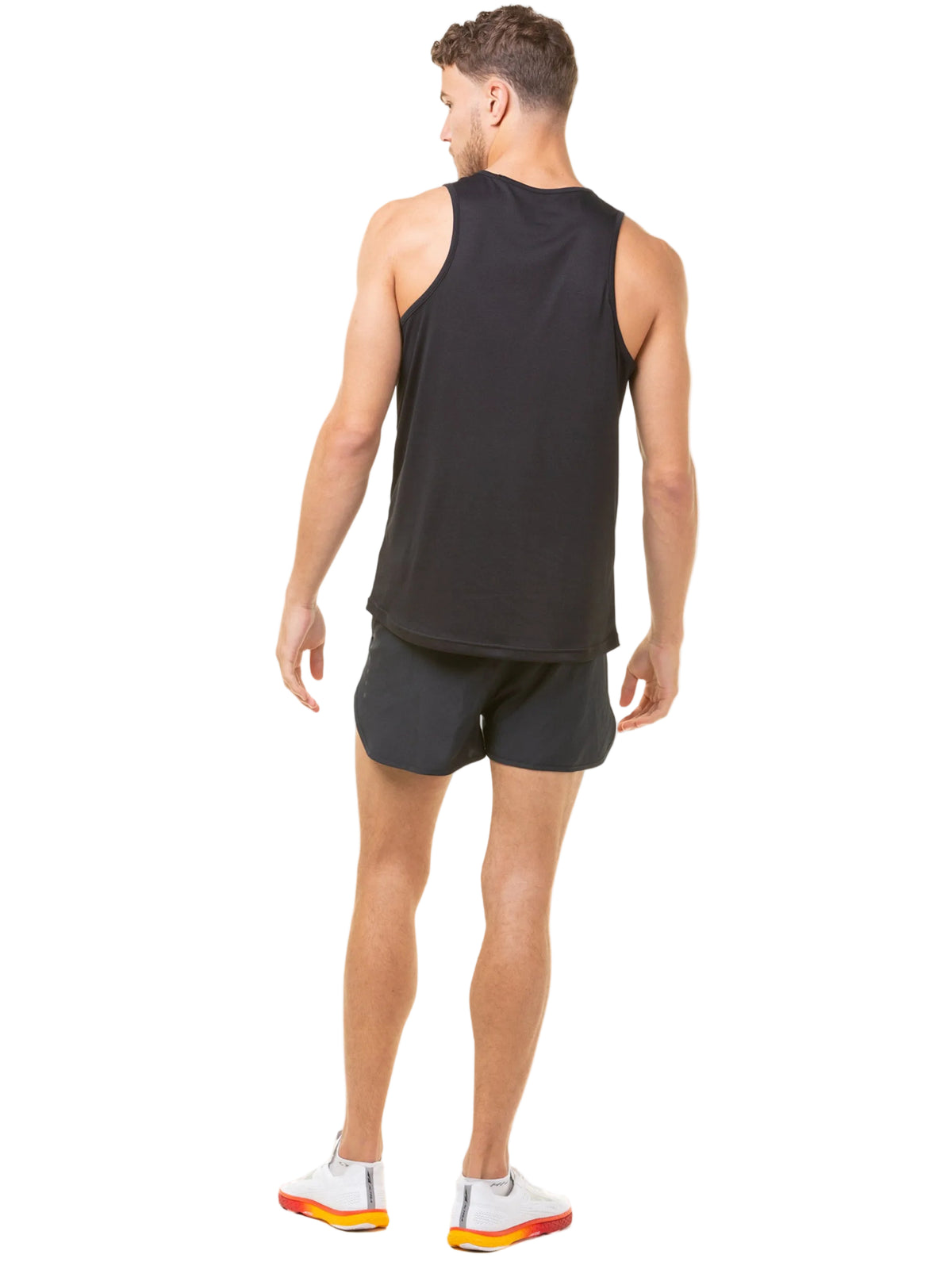 Ronhill Men's Core Vest in Black/Bright White - back, 2
