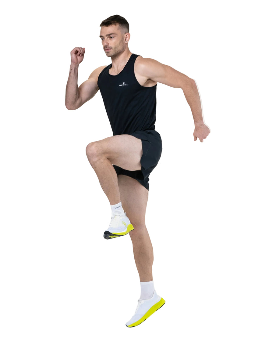 Ronhill Men's Core Vest in Black/Bright White - detail, 3