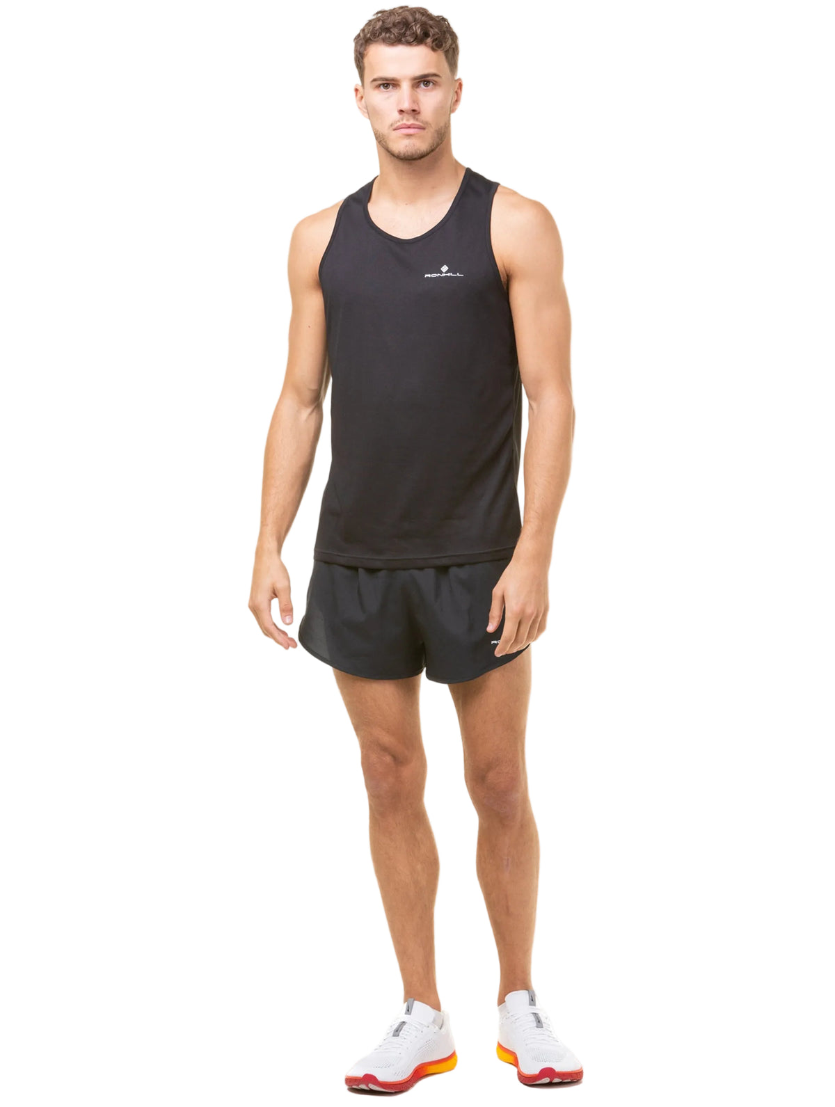 Ronhill Men's Core Vest in Black/Bright White - front, 2