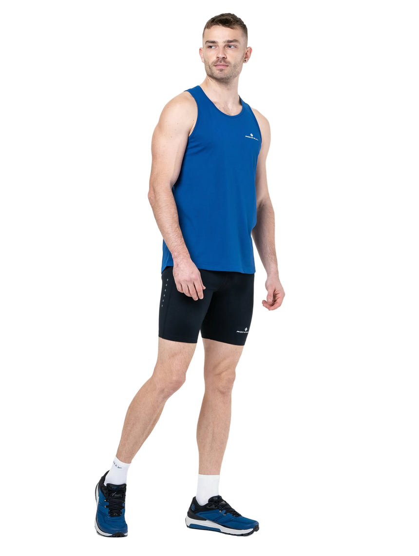 Ronhill Men's Core Vest in Dark Cobalt/Bright White - detail, 1