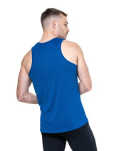 Ronhill Men's Core Vest in Dark Cobalt/Bright White - detail, 2