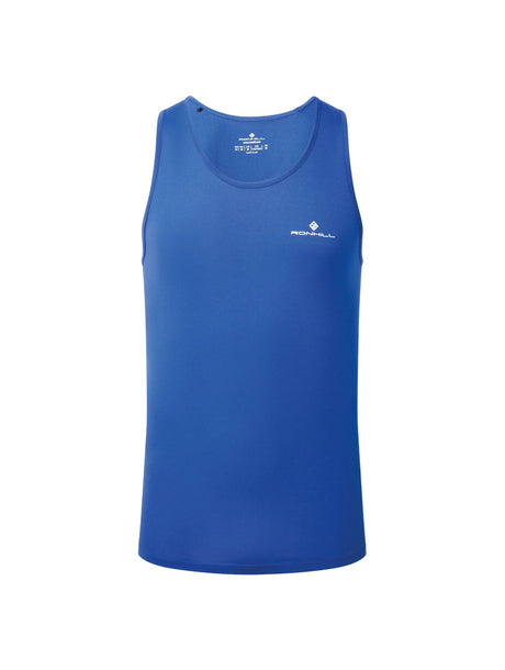 Ronhill Men's Core Vest in Dark Cobalt/Bright White - front