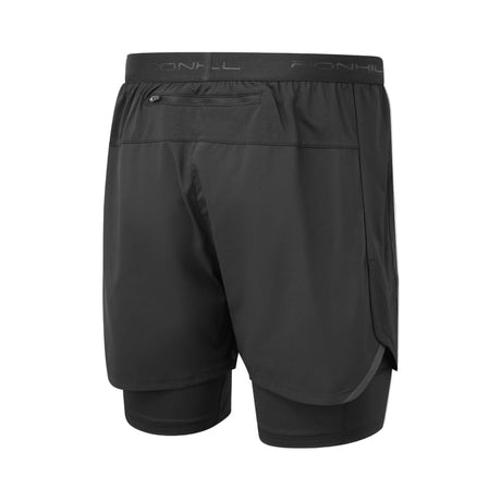 Ronhill Men's Tech 5" Twin Short in All Black - back