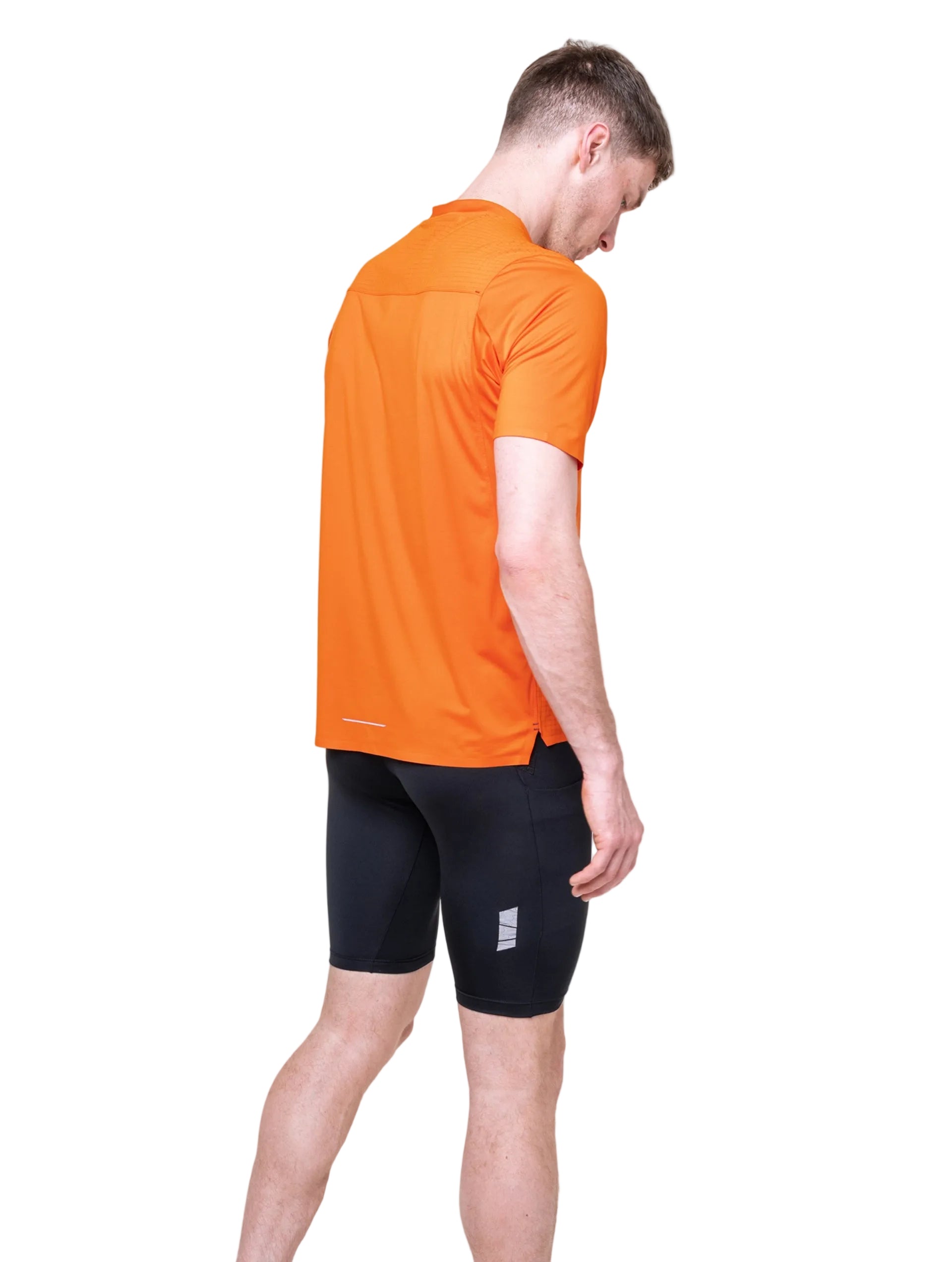 Ronhill Men's Tech All-Terrain S/S Tee in Ronhill Red - detail, 3