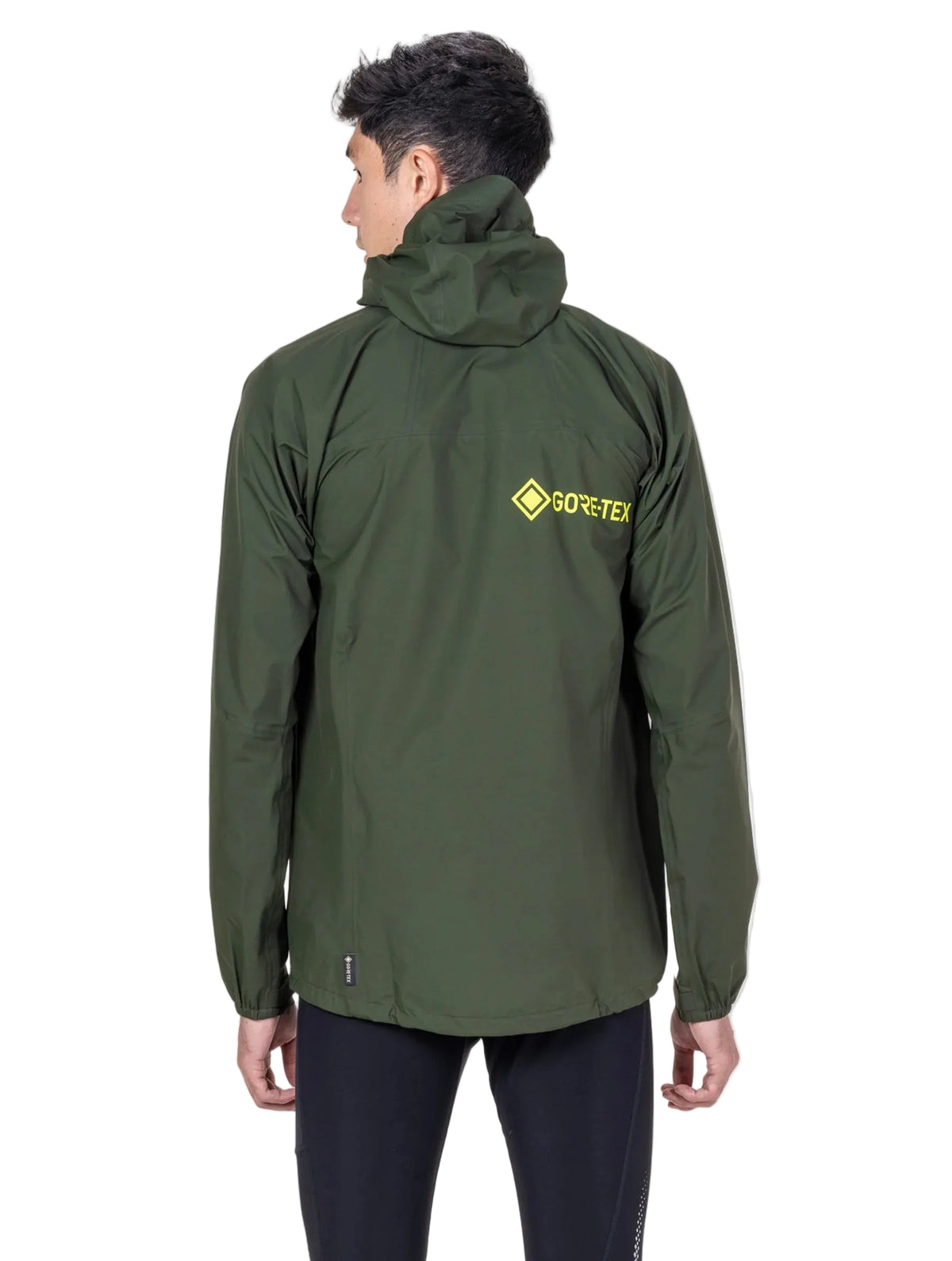 Ronhill Men's Tech GORE-TEX Mercurial Jacket 2 in Kelp/Zest - worn, back