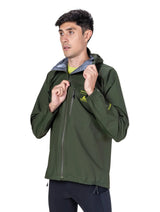 Ronhill Men's Tech GORE-TEX Mercurial Jacket 2 in Kelp/Zest - worn, front
