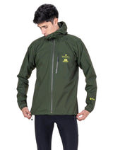 Ronhill Men's Tech GORE-TEX Mercurial Jacket 2 in Kelp/Zest - worn, front