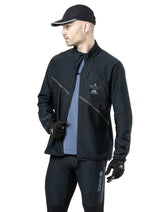 Ronhill Men's Tech GORE-TEX Windstopper Jacket in All Black - 2-way zip detail