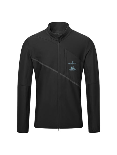 Ronhill Men's Tech GORE-TEX Windstopper Jacket in All Black - front