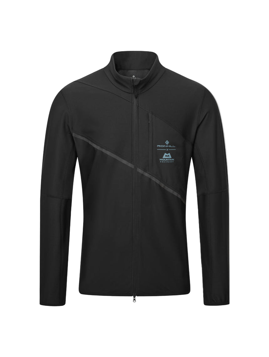 Ronhill Men's Tech GORE-TEX Windstopper Jacket in All Black - front