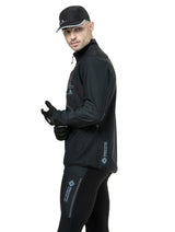 Ronhill Men's Tech GORE-TEX Windstopper Jacket in All Black - side, fit