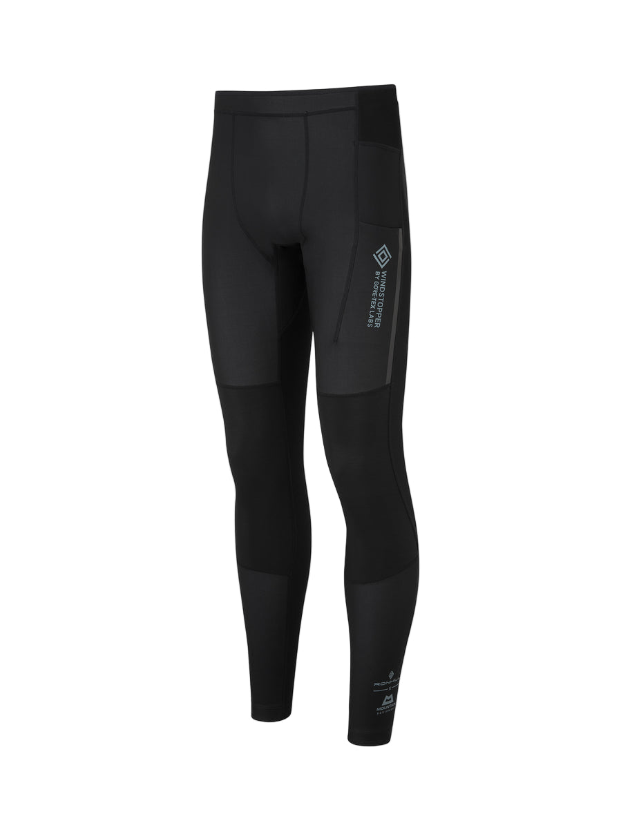 Ronhill Men's Tech GORE-TEX Windstopper Tight in All Black - front
