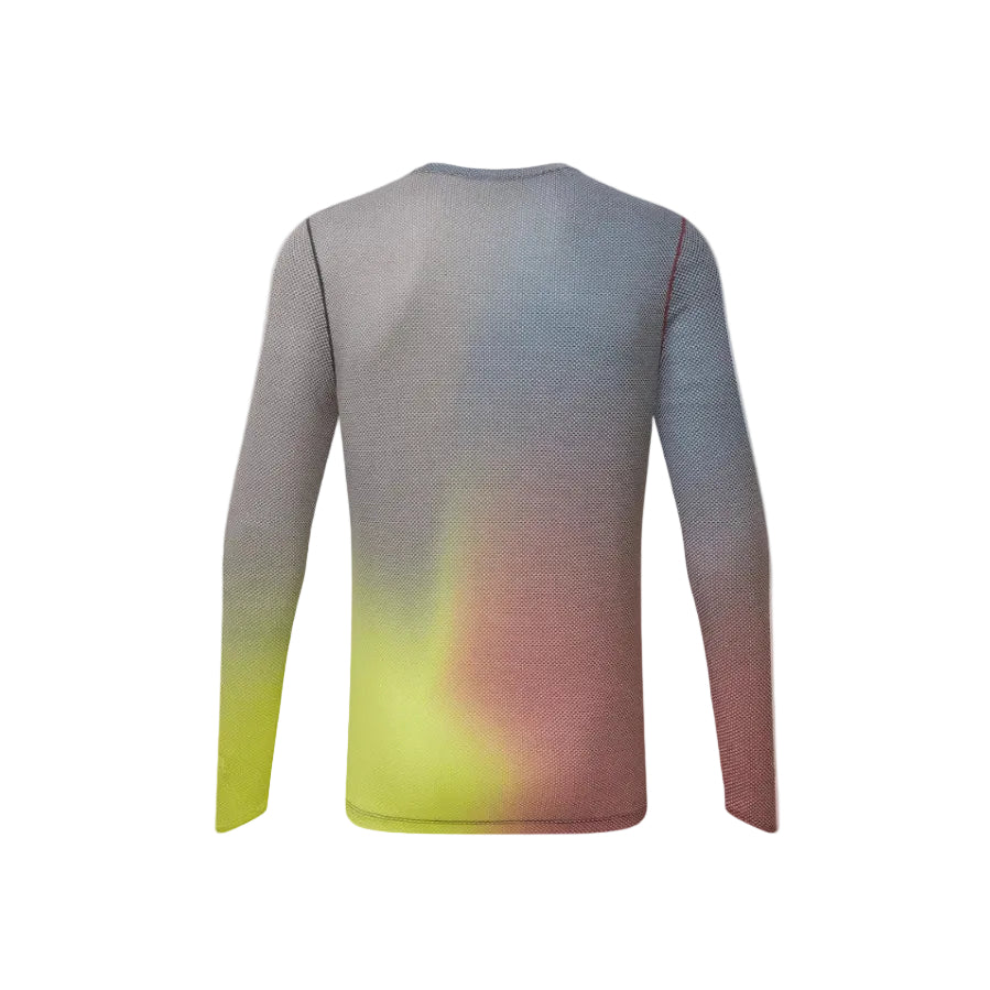 Ronhill Men's Tech Golden Hour L/S Tee in Acid Merge - back