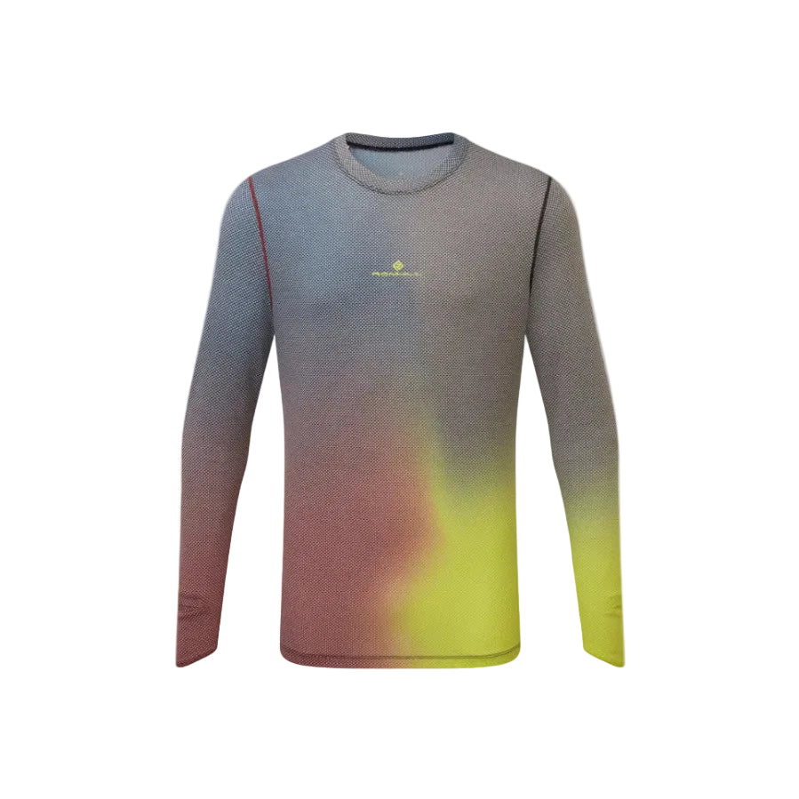 Ronhill Men's Tech Golden Hour L/S Tee in Acid Merge - front