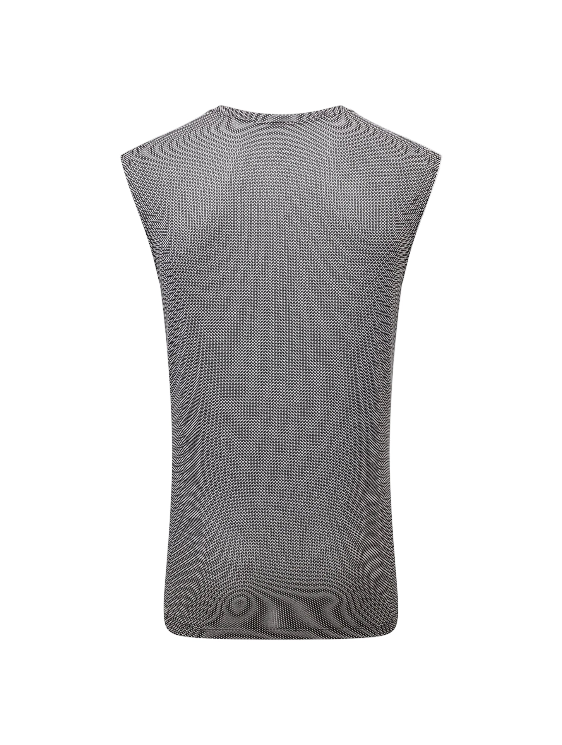 Ronhill Men's Tech Golden Hour Tank in Black Matrix - back, 4