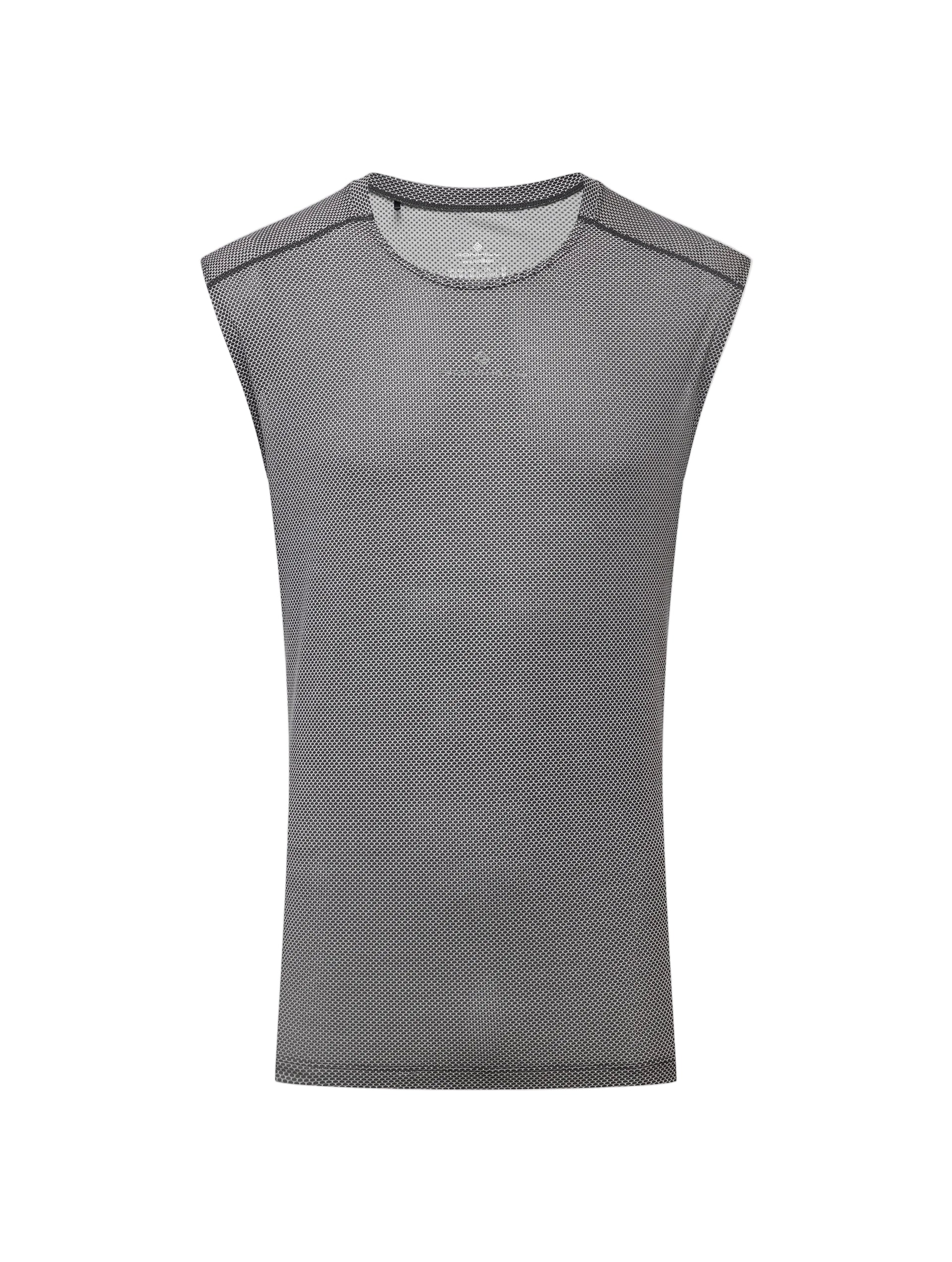 Ronhill Men's Tech Golden Hour Tank in Black Matrix - front, 2