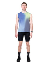 Ronhill Men's Tech Golden Hour Tank in Fluo Green Merge - detail, 5