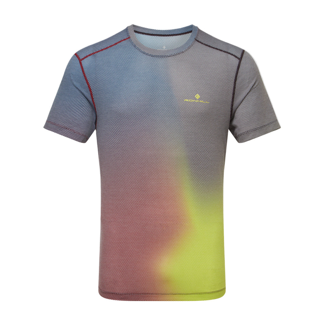 Ronhill Men's Tech Golden Hour Tee in Acid Merge - front