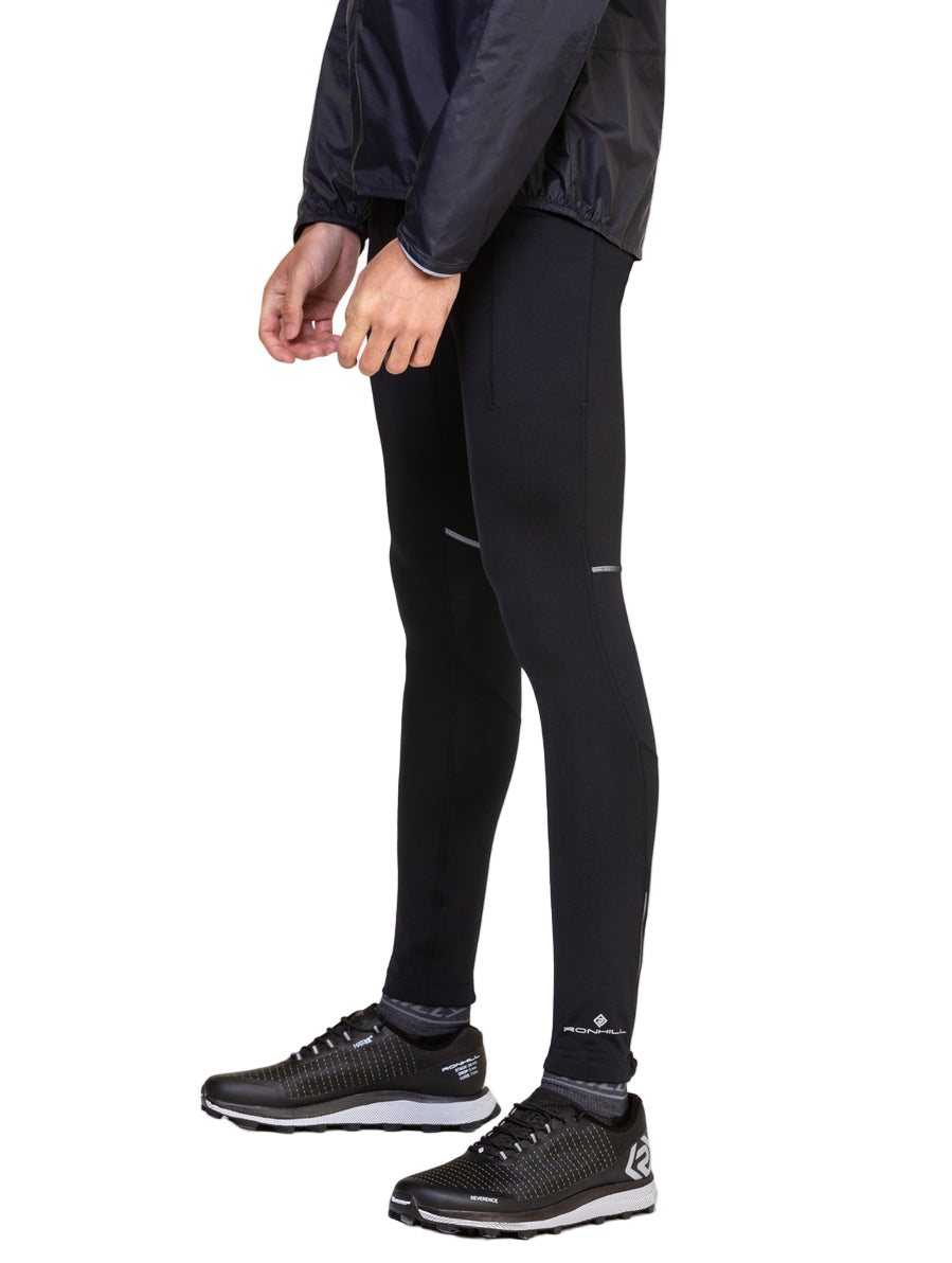 Ronhill Men's Tech Paragon Tight in All Black - side, fit