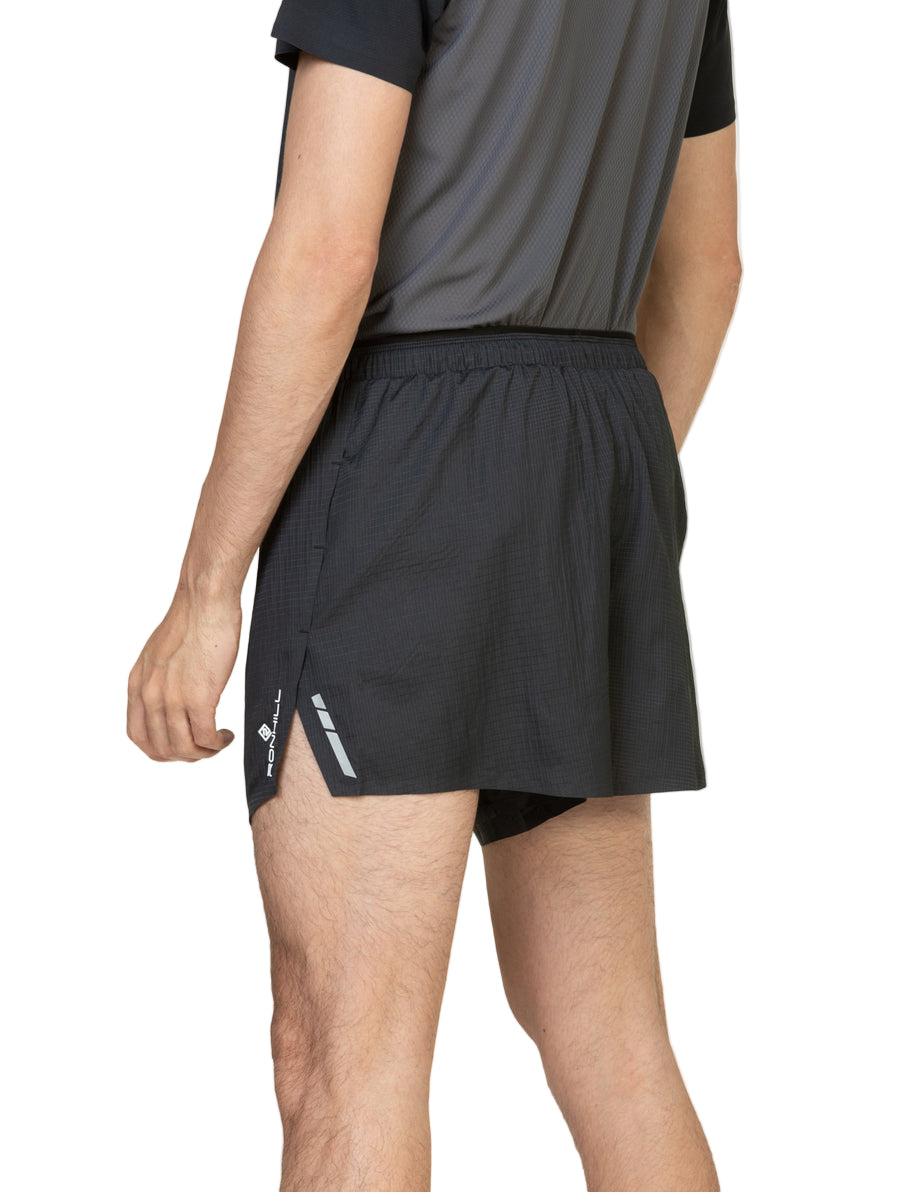 Ronhill Men's Tech Race 5" Short in All Black - back, fit