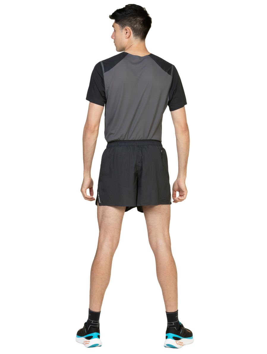 Ronhill Men's Tech Race 5" Short in All Black - worn, back