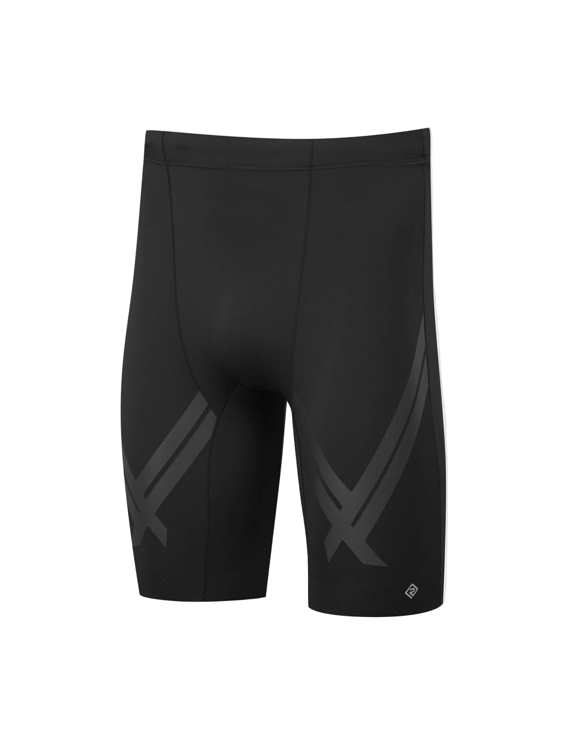 Ronhill Men's Tech Race Half Tight in All Black - front