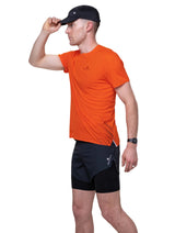 Ronhill Men's Tech Race S/S Tee in Ronhill Red/Black - detail, 3