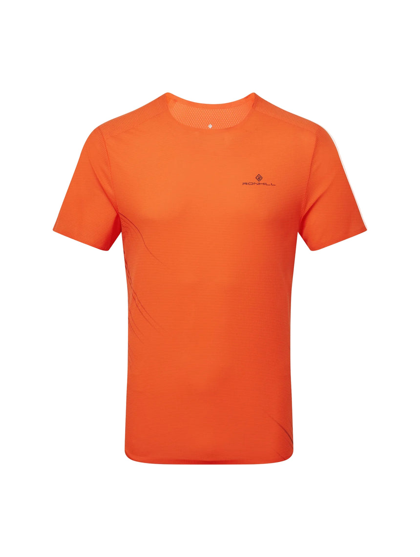 Ronhill Men's Tech Race S/S Tee in Ronhill Red/Black - front