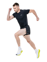 Ronhill Men's Tech Race Short in All Black - side split detail