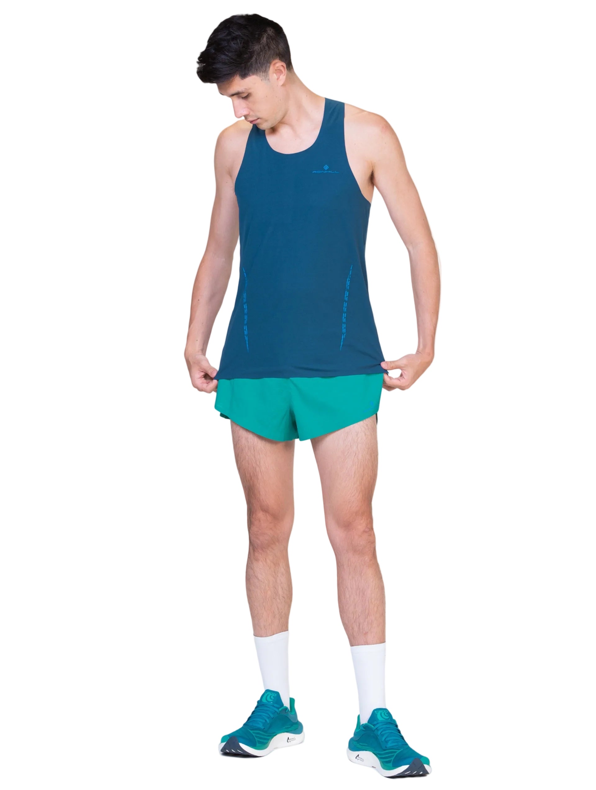 Ronhill Men's Tech Race Vest in Dark Navy/Deep Laguna - front, 2