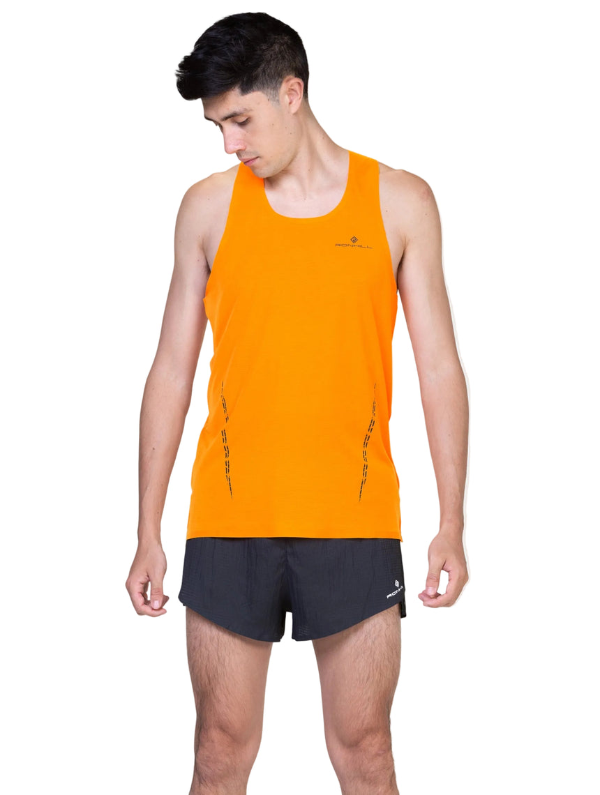 Ronhill Men's Tech Race Vest in Tangelo/Artemis - front