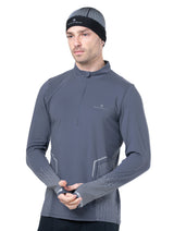 Ronhill Men's Tech Reflect 1/2 Zip in Anchor/Reflect - thumb loop detail