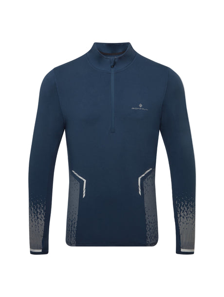 Ronhill Men's Tech Reflect 1/2 Zip in Dark Navy/Reflect - front