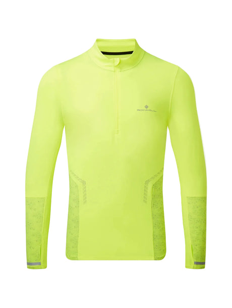 Ronhill Men's Tech Reflect 1/2 Zip in Fluo Zest/Reflect - Front