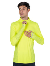 Ronhill Men's Tech Reflect 1/2 Zip in Fluo Zest/Reflect - Studio Front