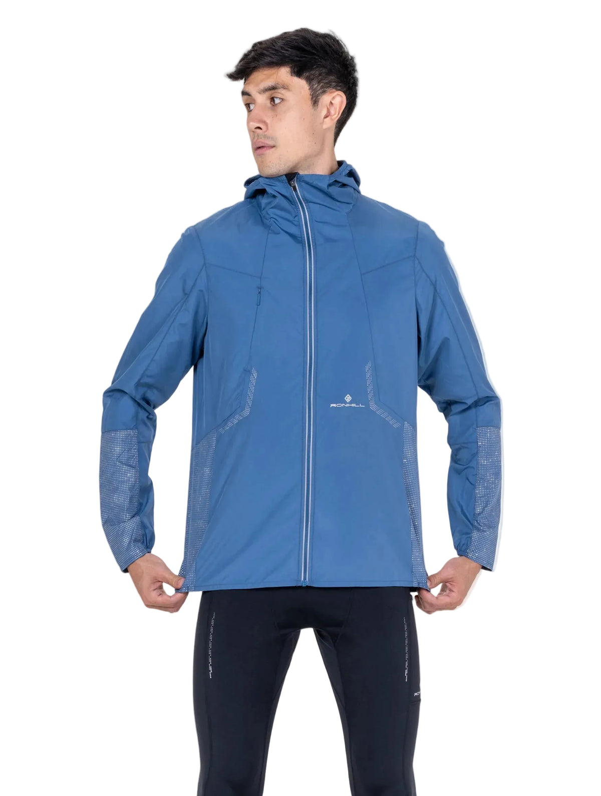 Ronhill Men's Tech Reflect Jacket in Glacier/Reflect - Studio Front Standing