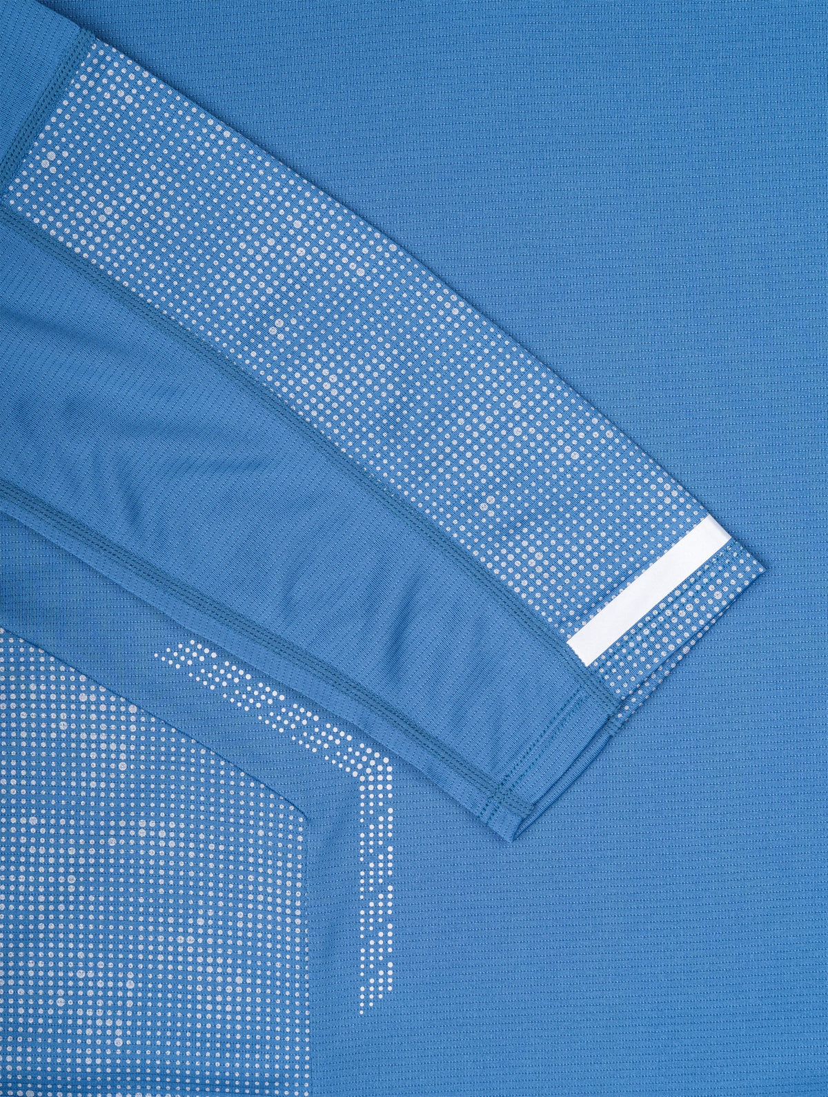 Ronhill Men's Tech Reflect L/S Tee in Glacier/Reflect - Detail Cuff Hem