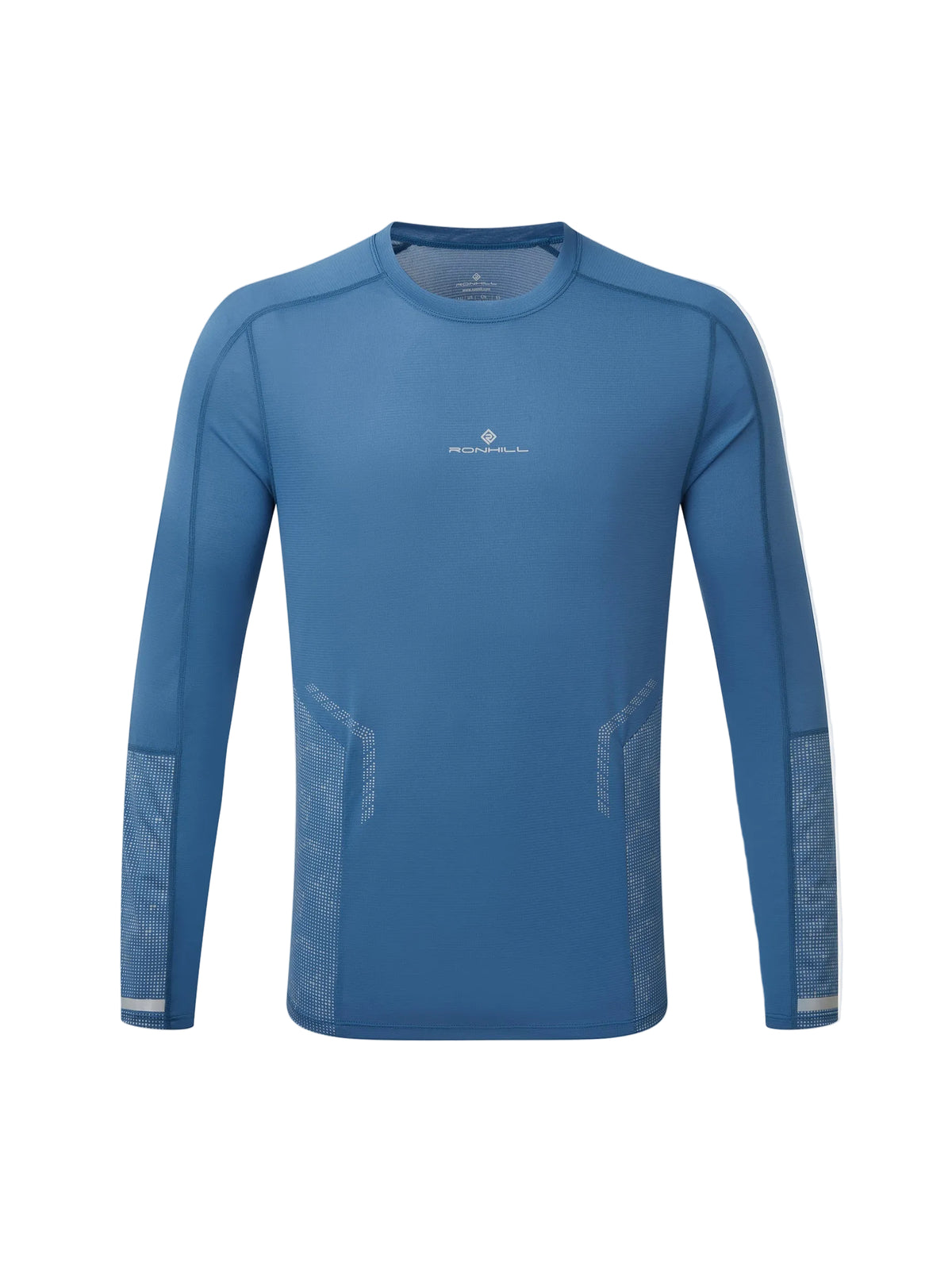 Ronhill Men's Tech Reflect L/S Tee in Glacier/Reflect - Front