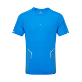 Ronhill Men's Tech Reflect S/S Tee in ElecBlueMarl/Reflect - front