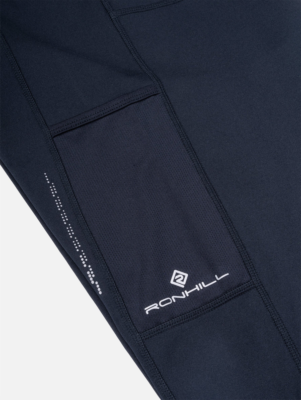 Ronhill Men's Tech Reflect Tight in Black/Reflect - brand label detail