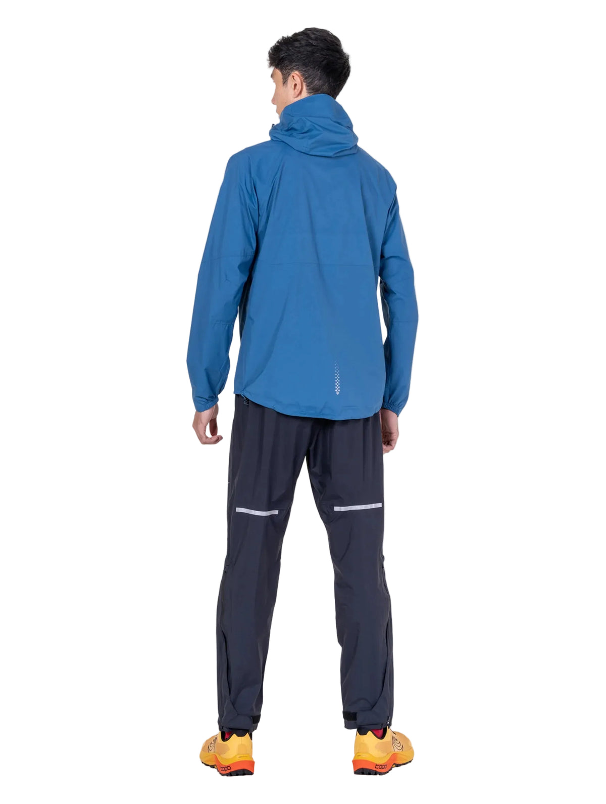 Ronhill Men's Tech Storm Jacket in Glacier/Ronhill Red - back