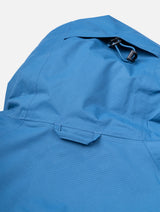 Ronhill Men's Tech Storm Jacket in Glacier/Ronhill Red - hood toggle detail