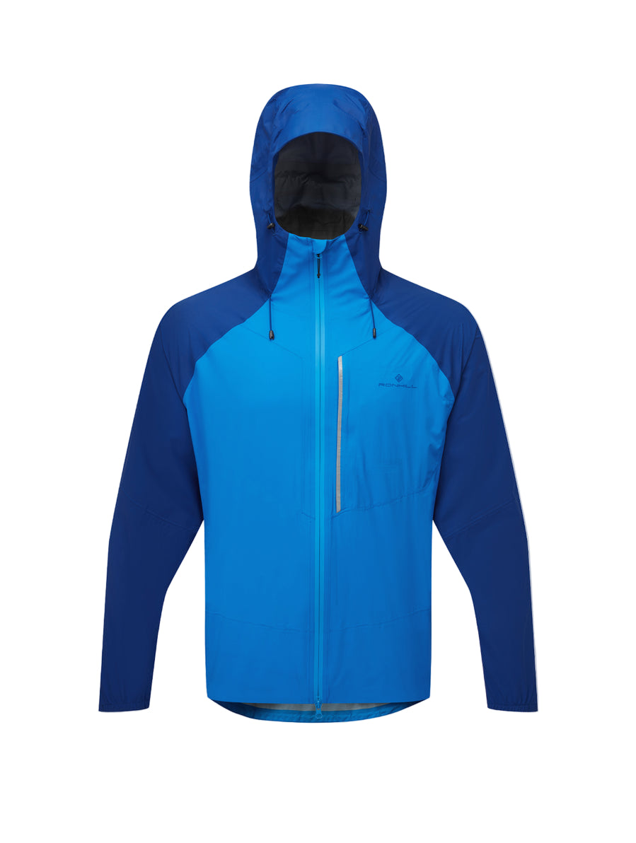 Ronhill Men's Tech Storm Jacket in Ocean/Electric Blue - front