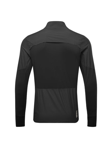 Ronhill Men's Tech Wind-Block 1/2 Zip in All Black - back