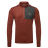 Ronhill Men's Tech Winter 1/2 Zip in Chestnut/Oxide - front