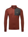 Ronhill Men's Tech Winter 1/2 Zip in Chestnut/Oxide - front