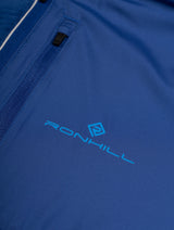 Ronhill Men's Tech Winter 1/2 Zip in Ocean/Electric Blue - brand logo detail