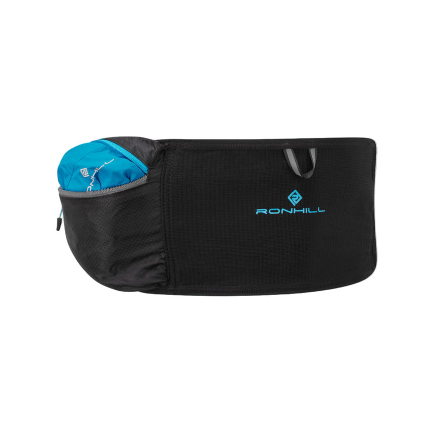 Ronhill OTM Belt in Black/Cyan - secure pocket detail