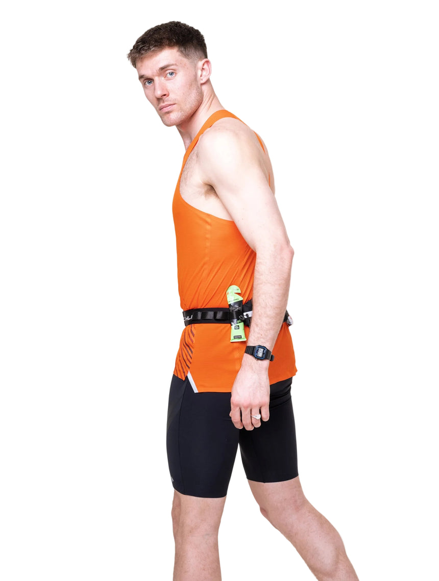 Ronhill Race Waist Belt in All Black - detail, 5